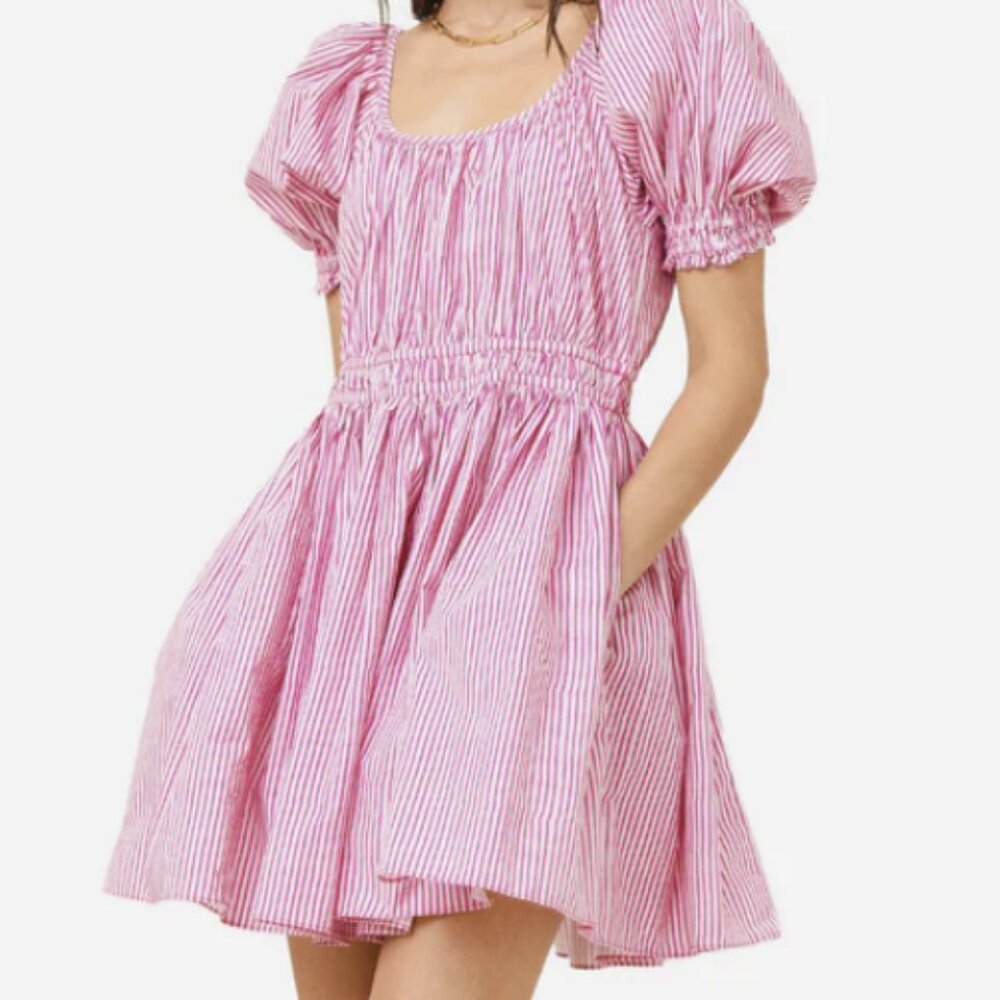 NWT Rhode Anika Dress in Jaipur Stripe Violet Coral